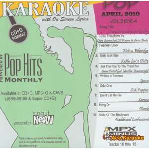    Pop Hits Monthly Pop   April 2010 Karaoke CDG 