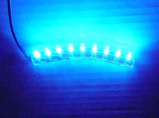 Blue 9 LED FLEXIBLE STRIP MOTORCYCLE/CAR POD LIGHT 12V  