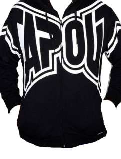 New Mens Tapout Big Bang Full Zip Hooded Sweat Jersey Black 
