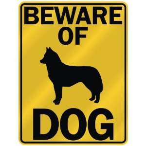 BEWARE OF  SIBERIAN HUSKY  PARKING SIGN DOG
