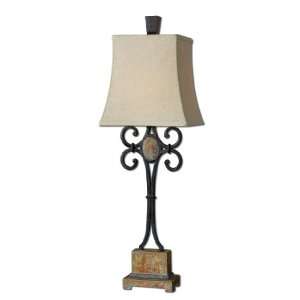  Uttermost 37 Inch Aracena Lamp Hand Crafted Natural Slate 