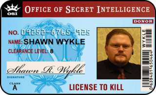OSI ID Card Office Of Secret Intelligence Venture Bros  
