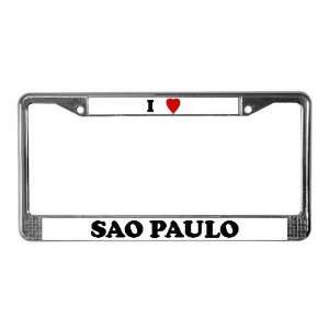  I Love Sao Paulo Love License Plate Frame by  