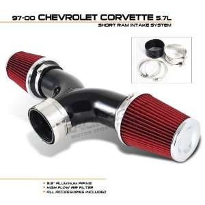  97 00 Chevy Corvette 5.7L V8 Short Ram Intake   Black Automotive