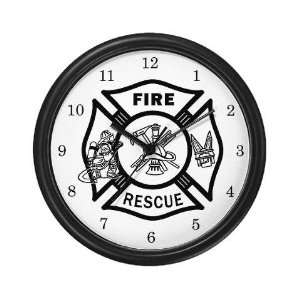 Fire Rescue Firefighter Wall Clock by 