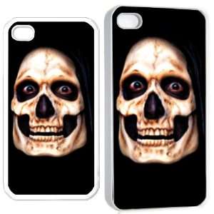  skull art v23 iPhone Hard 4s Case White Cell Phones 