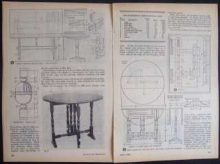 Early American Furniture Herman HJORTH 1946 HowTo PLANS  