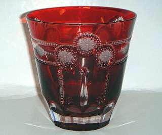 Varga Art Crystal Majestic Raspberry Old Fashioned Glass  
