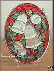 AMIA HAND PAINTED BEVELED GLASS CRYSTAL BELL SUNCATCHER
