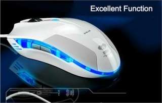 3LUE White Cobra Portable Gaming mouse Mice+USB Wired  Christmas 