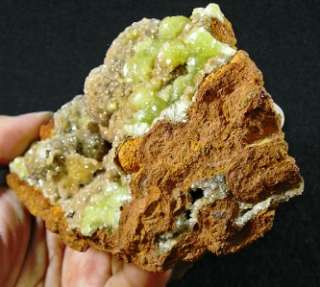 Green Brown Adamite Crystals Mineral Specimen 14cm 350g  