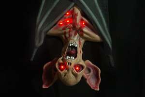 Huge Hanging~LIGHT UP VAMPIRE BAT~Gothic Halloween Prop  