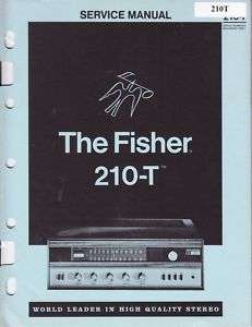 FISHER SERVICE MANUAL FOR 210 T AM/FM TUNER AMPLIFIER  
