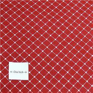 RJR My Valentine Cotton Fabric, Tiny White Squares & Hearts on Red, By 