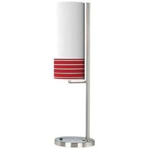  Bold Red Stripe Banner Giclee Table Lamp
