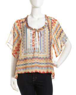 Romeo & Juliet Couture Southwestern Print Top  