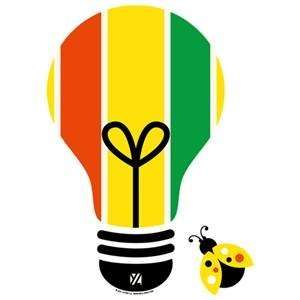   360 Wall Poster/Decal   Lady Bug Light Bulb (Beatnik)