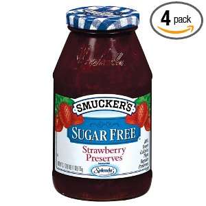 Smuckers Sugar Free Strawberry Preserves, 27 Ounce (Pack of 4 