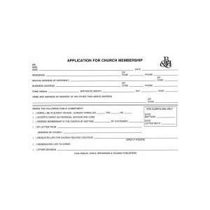 Form Application For Church Membr (#ACM5) (Package of 100)