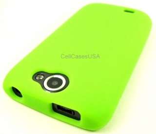 FOR SAMSUNG EXHIBIT II 2 ANCORA T MOBILE NEON GREEN SILICONE SOFT GEL 