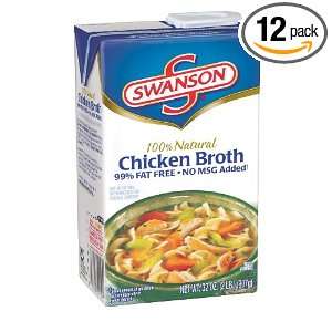Swanson Chicken Broth, 32 Ounce Aseptic Grocery & Gourmet Food