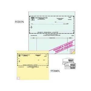  2 part check   Window voucher check with carbonless copies 