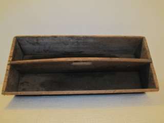 Primitive Antique Wood Cutlery Utensil Tool TRAY Old Country Farm Barn 