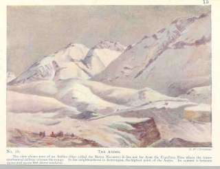 CHILE THE ANDES Uspallata Pass. Old Vintage Print.1916  
