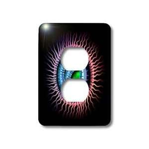 Surreal Eye Snake Fiery Fire Psychedelic Airbrush   Surreal blue green 