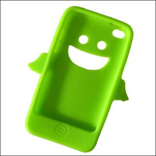 Green Soft Angel Silicone Back Case Cover Skin For iPod Touch 4 4G 4 