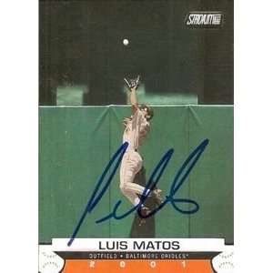   Matos Signed Orioles 2001 Topps Stadium Club Card 