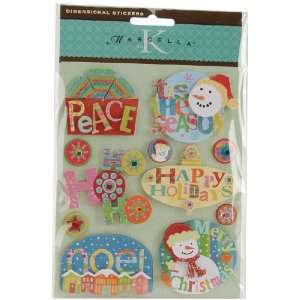  By Kay Dimensional Stickers, Christmas Words Arts, Crafts & Sewing