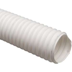 Flexadux T 7 Thermoplastic Rubber Duct Hose, White, 3 ID, 0.030 Wall 