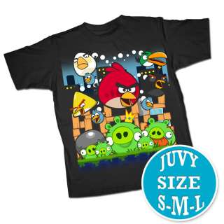 Angry Birds Angriest Attack Kids T Shirt Licensed Juvy Size 4 To 7 