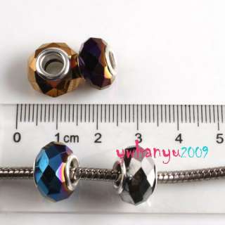 20x Mixed AB Crystal Charms Beads Fit Bracelet 150991  