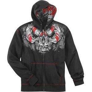  Icon Chieftain Zip Up Hoodie   Large/Black Automotive