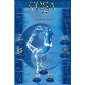 Yoga   Postures And Chakras   Canvas By Anonymous High 
