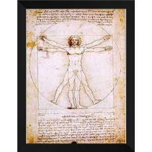    Leonardo Da Vinci FRAMED Art 28x36 Universal Man