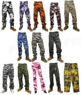 MILITARY CAMOUFLAGE FATIGUE BDU CARGO PANTS 10 COLORS  