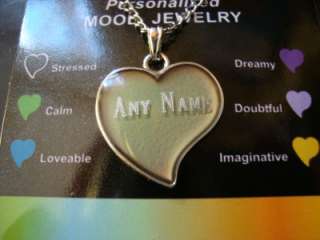 CUSTOMIZED GIRLS MOOD HEART PENDANT W/ NECKLACE   COOL  