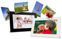 formats select the full screen feature to display your pictures