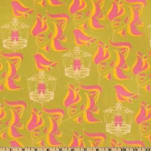  44 Wide Havens Edge Birdcage Quiet Celery Fabric By The 