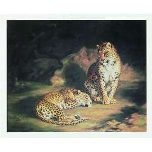  William J Huggins   Pair of Leopards