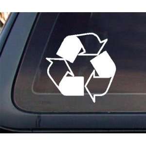 Recycle Logo Car Decal / Sticker  White