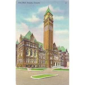   Vintage Postcard City Hall Toronto Ontario Canada 
