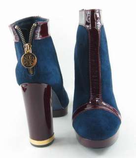 435 TORY BURCH ANTHEA Navy Womens Shoes Boots 10  