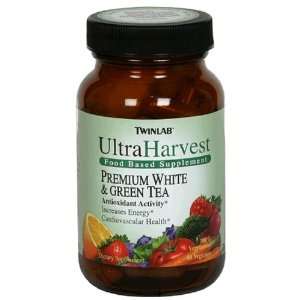  Twinlab Ultra Harvest Premium White & Green Tea, 60 Vcaps 