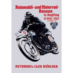  Automobile and Motorcycle Race   Munich 44X66 Canvas