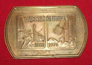 Western Union Belt Buckle Prototype 1851   1976  