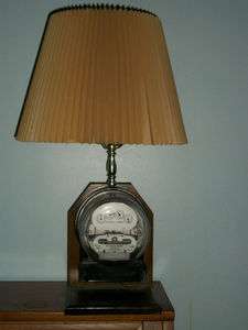 RARE VINTAGE / ANTIQUE DUNCAN ELECTRIC METER TABLE LAMP LANDIS AND 